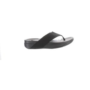 FitFlop Womens Surfa Black T-Strap Heels Size 8 Medium (B  M) (2451810)